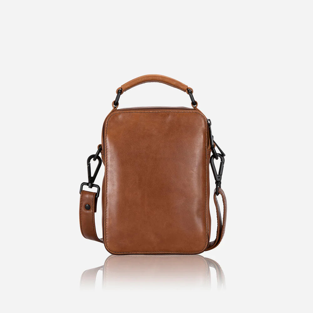 Brando Gent's Leather Bag With Top Handle | Medium Brown