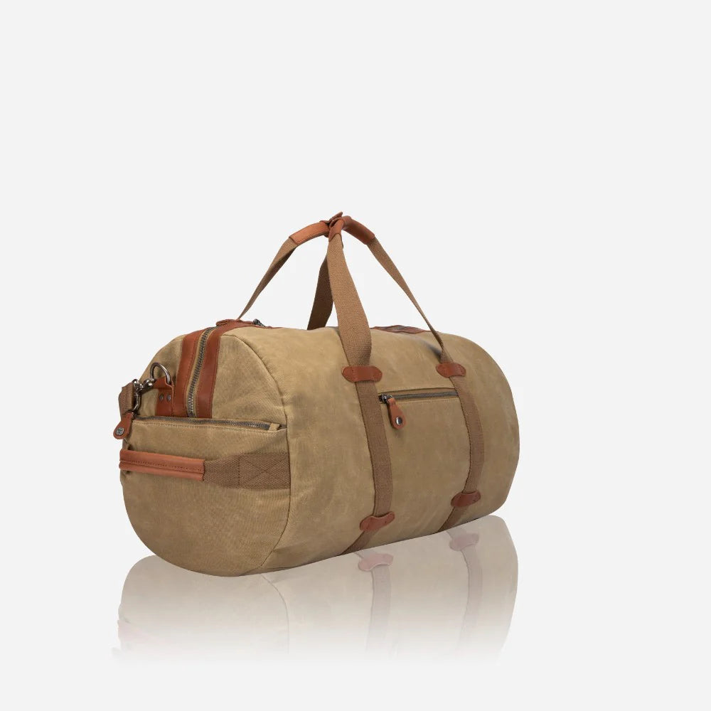 Brando Canvas Weekender Duffel Bag | Khaki