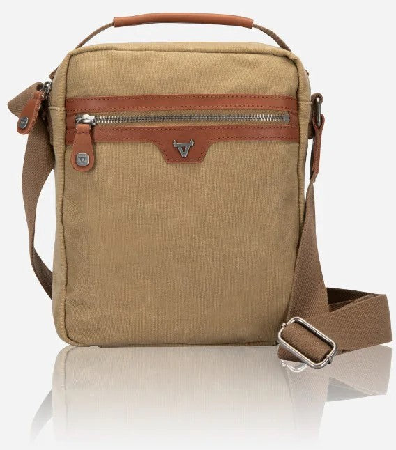 Brando Canvas Crossbody Bag | Khaki