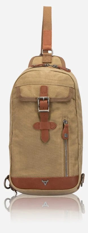 Brando Canvas Crossbody Chest Bag | Khaki