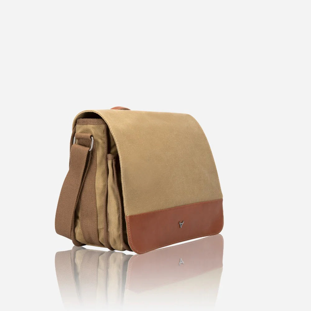 Brando Canvas Messenger Bag | Khaki