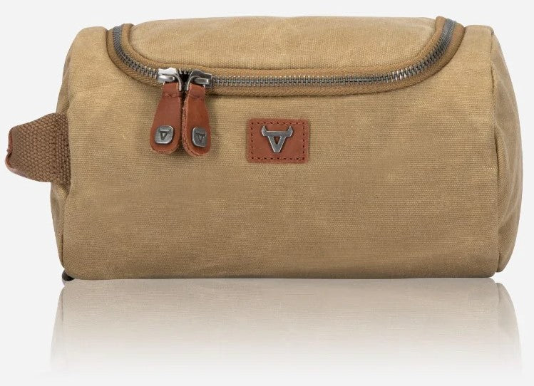 Brando Canvas Washbag | Khaki