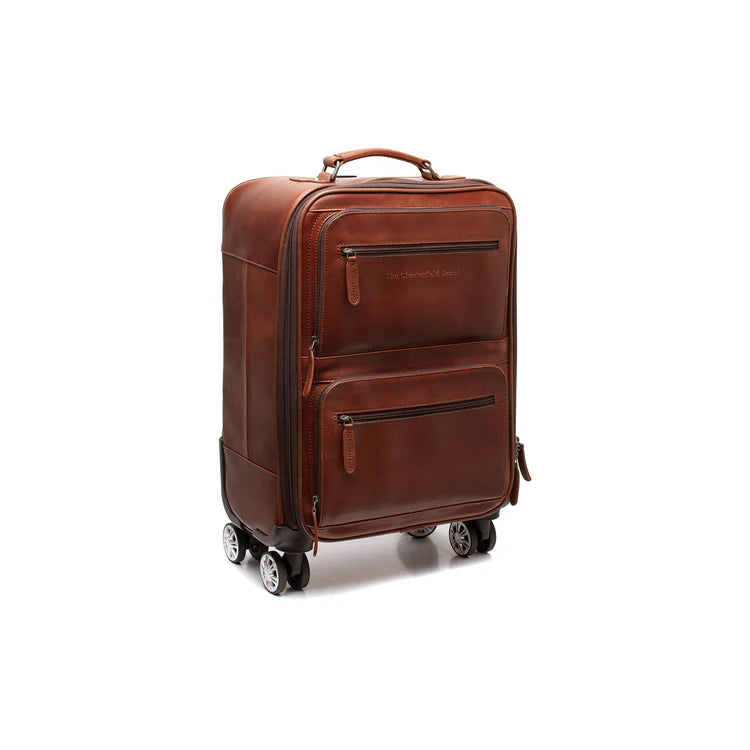 Chesterfield San Marino - Cabin Luggage Trolley | Cognac