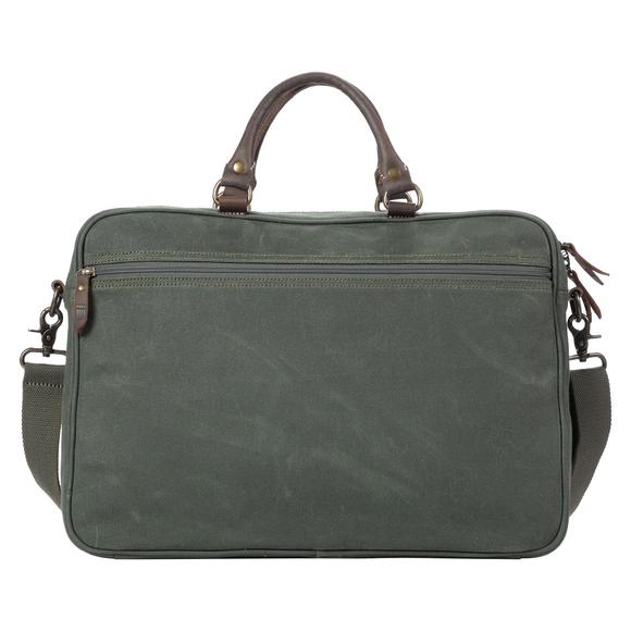 Troop London Canvas Laptop Briefcase Bag TRP0545 | Dark Green