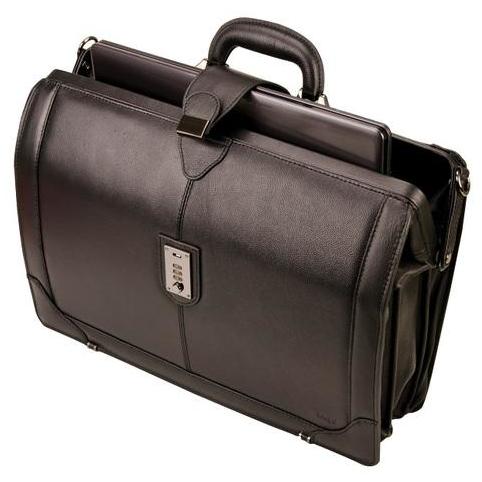 Adpel Gladstone Leather Briefmaster Black - iBags.co.za