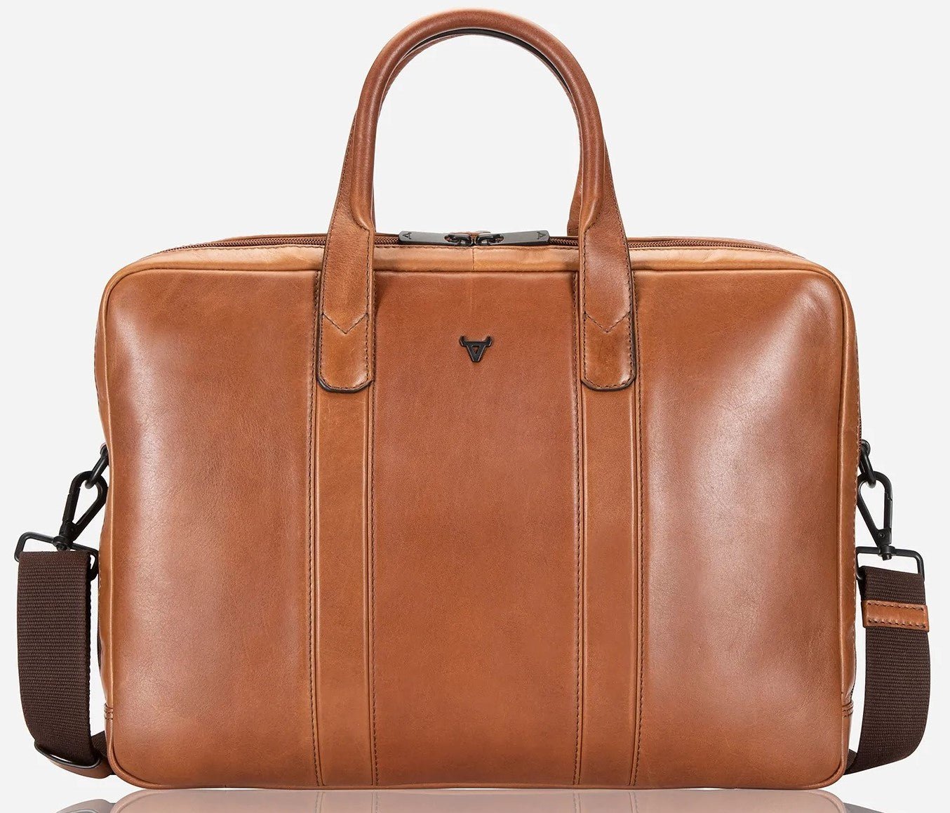 15 Inch Brando Leather Satchel in Brown