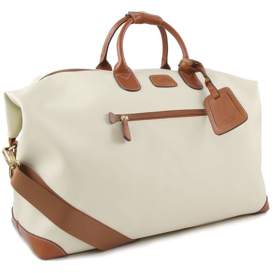 Bric's Firenza 55cm Cabin Carry-On Duffel Bag | Cream - iBags - Luggage & Leather Bags