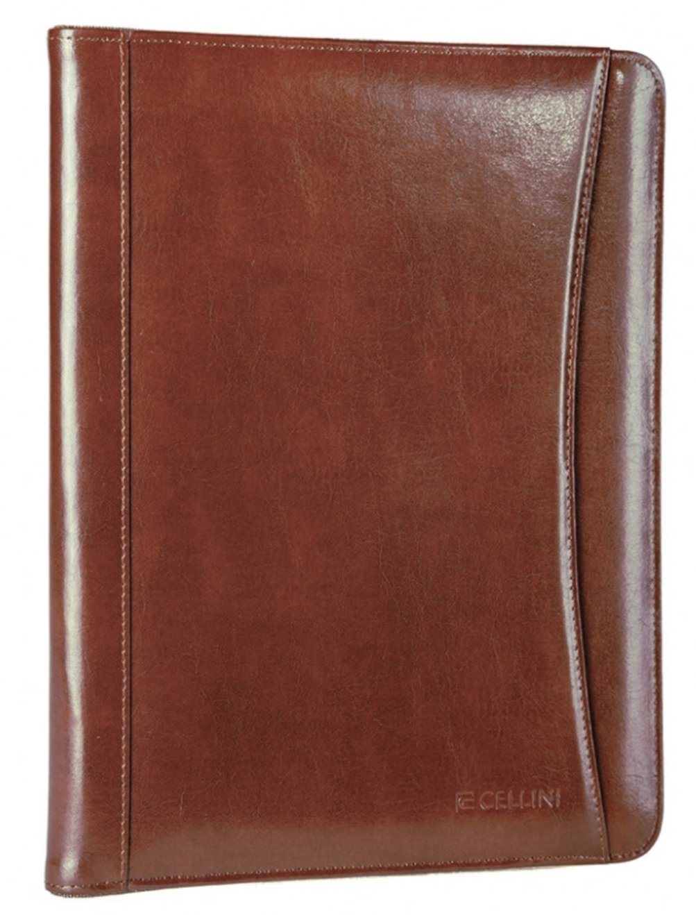 Cellini A4 Leather Zip Around Folder | Brown - iBags