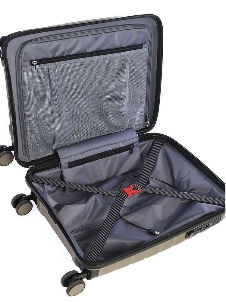 Cellini Microlite Hardshell 75cm Large Spinner Charcoal (3.68kg) - iBags - Luggage & Leather Bags