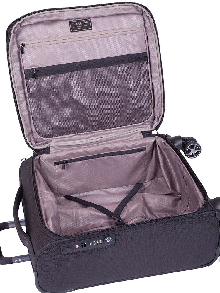 Cellini Smartcase Digital Carry On | Black - iBags - Luggage & Leather Bags