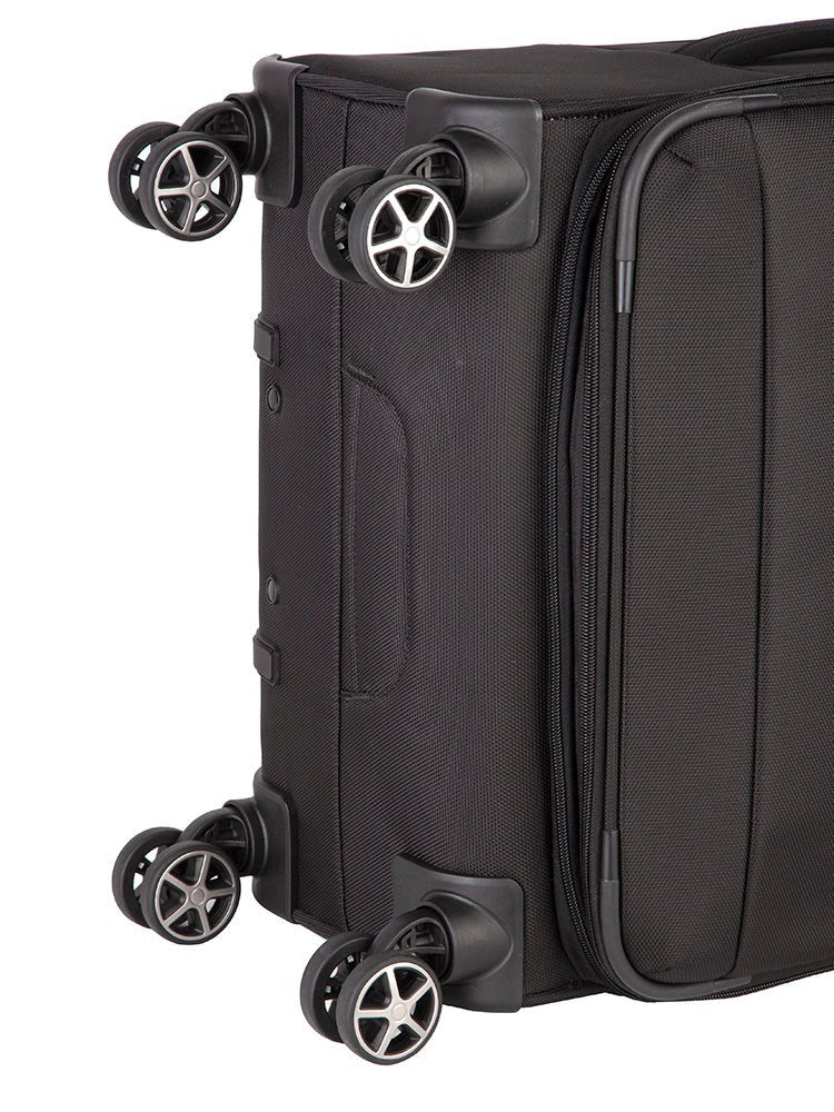 Cellini Smartcase Medium 4 Wheel Trolley Case | Black - iBags - Luggage & Leather Bags