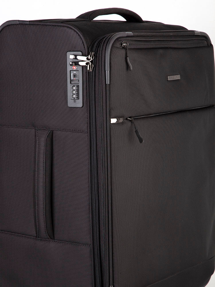 Cellini Smartcase Medium 4 Wheel Trolley Case | Black - iBags - Luggage & Leather Bags