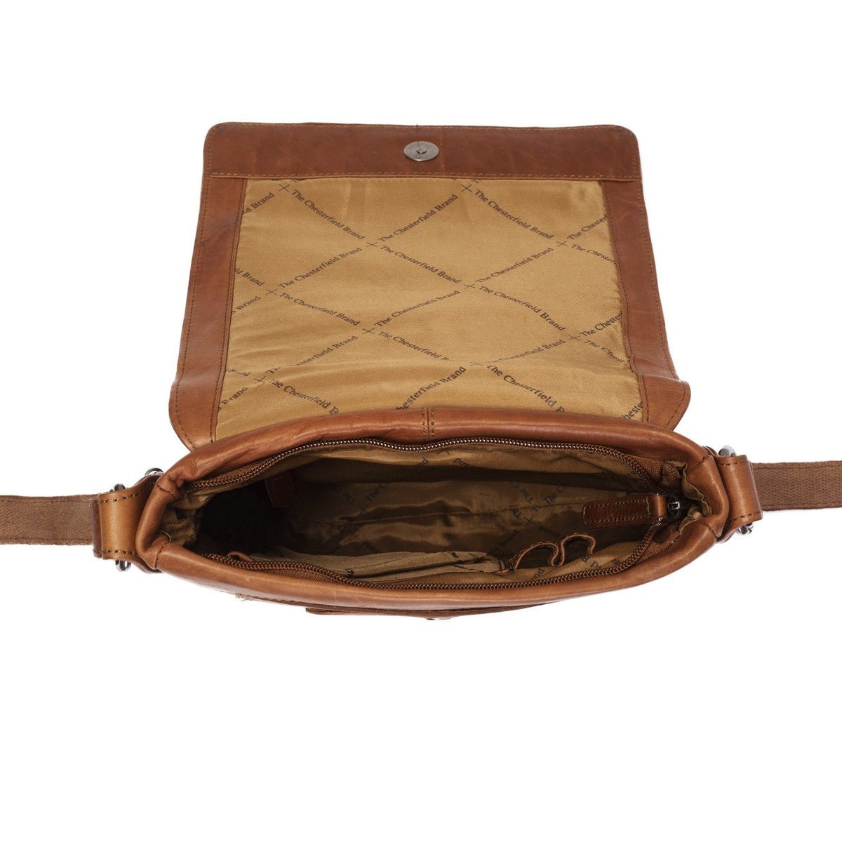 Chesterfield Bodin Leather Shoulder Bag | Cognac - iBags - Luggage & Leather Bags