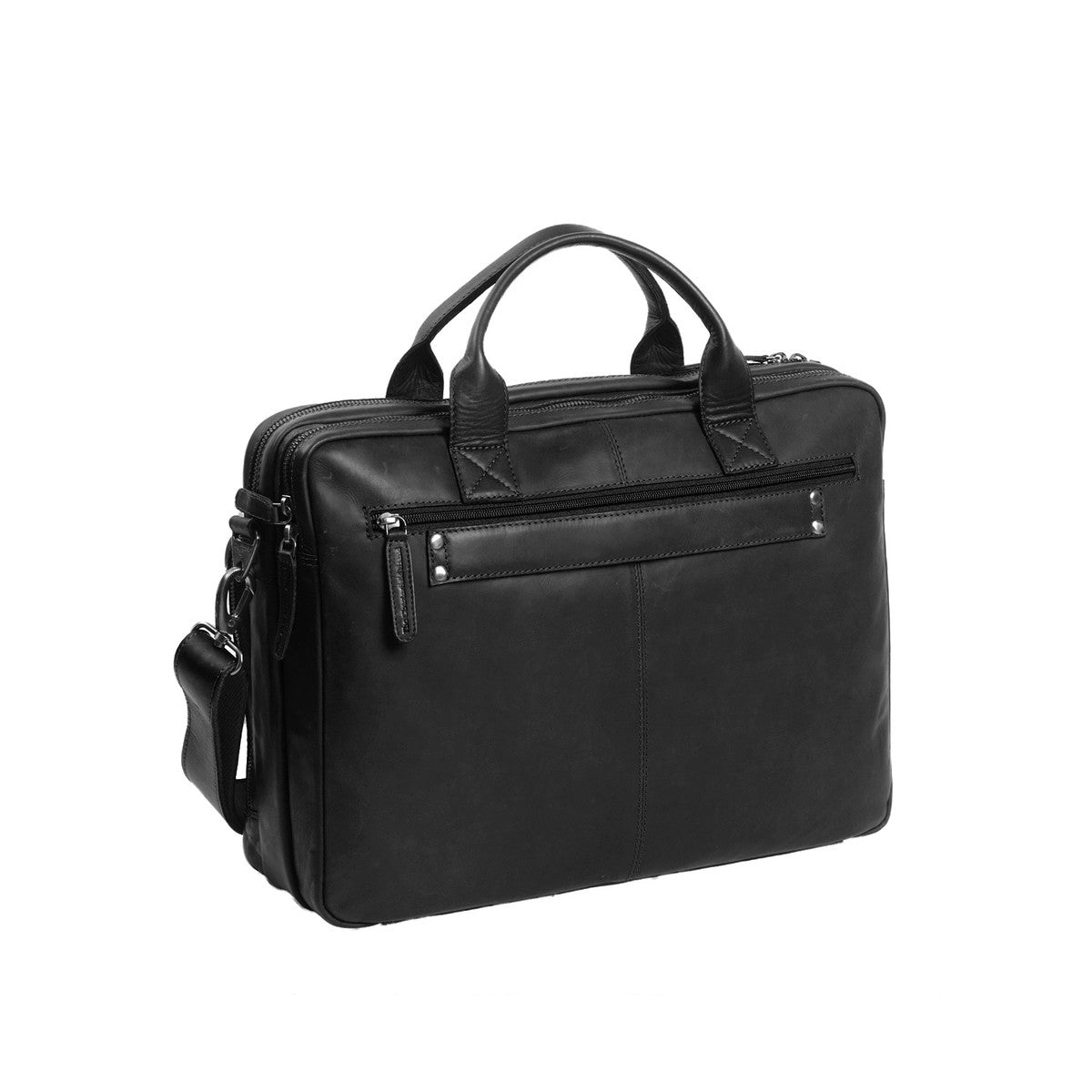 Chesterfield Jackson Leather Laptop Bag | Black - iBags - Luggage & Leather Bags