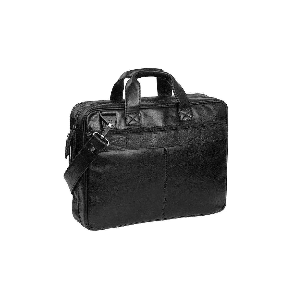 Chesterfield Manuel Leather Laptop Bag | Black - iBags - Luggage & Leather Bags