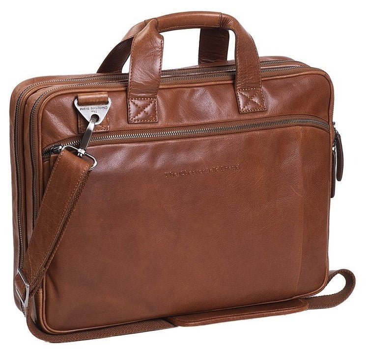 Chesterfield Manuel Leather Laptop Bag | Cognac - iBags - Luggage & Leather Bags