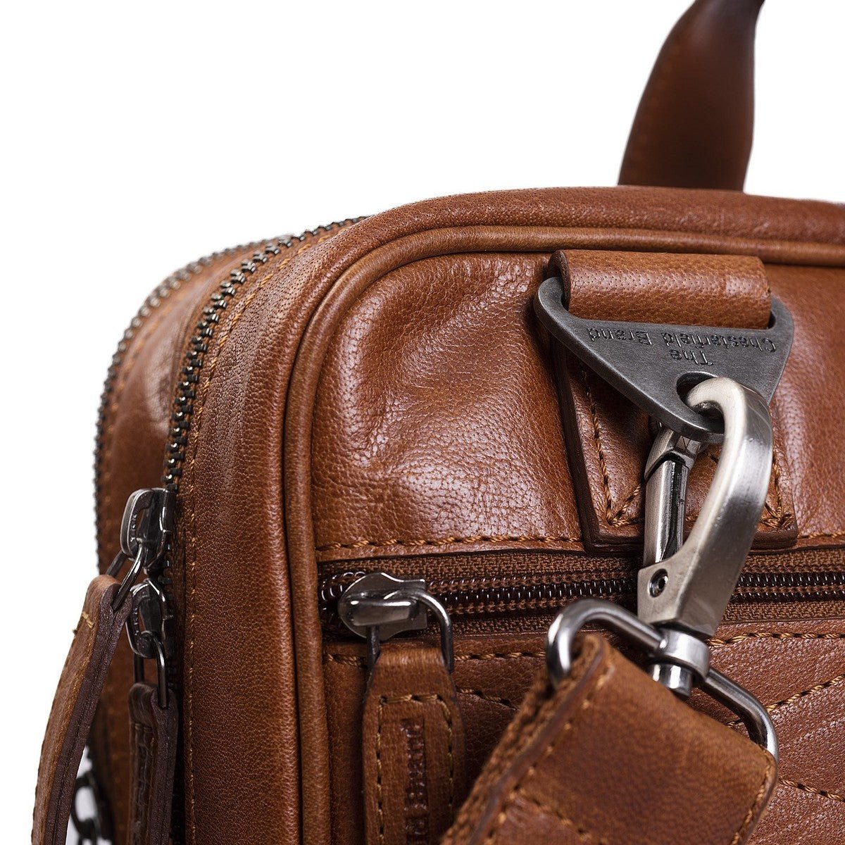 Chesterfield Manuel Leather Laptop Bag | Cognac - iBags - Luggage & Leather Bags