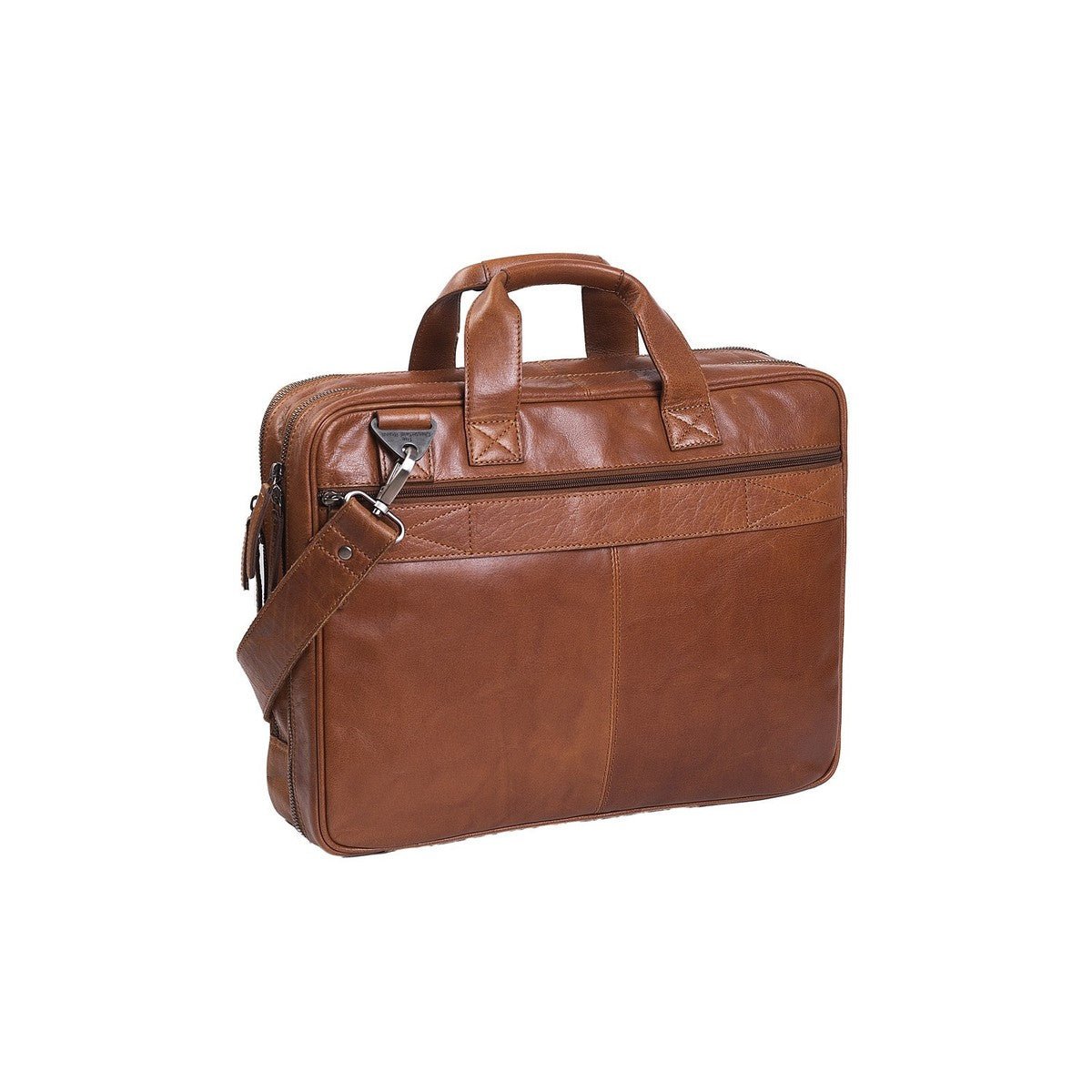 Chesterfield Manuel Leather Laptop Bag | Cognac - iBags - Luggage & Leather Bags