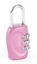 Cellini Accessories4 3 Dial Combo Lock | Pink - iBags.co.za