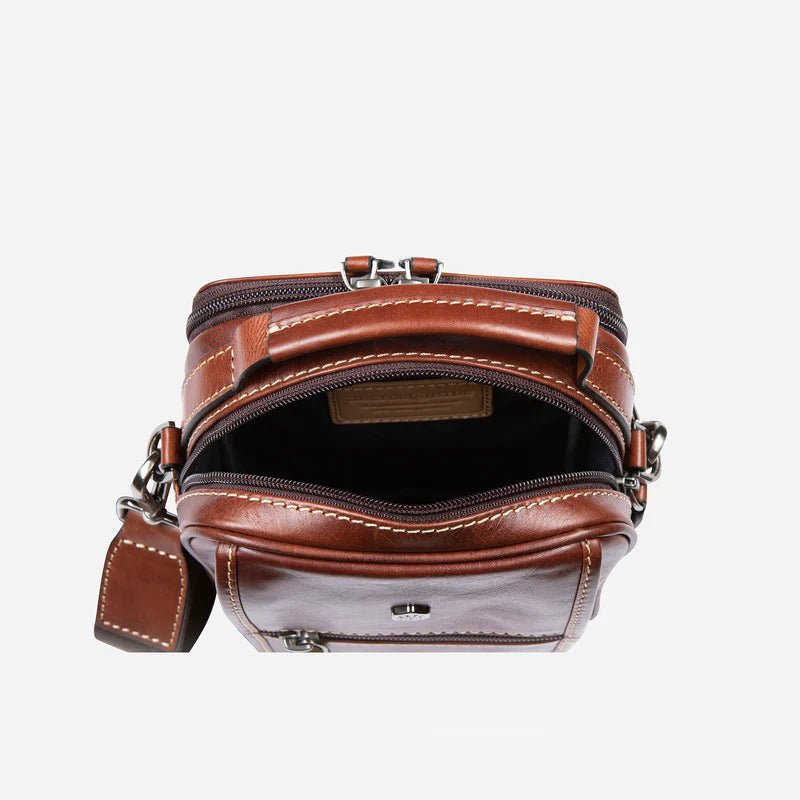 Jekyll and Hide Oxford Crossbody | Tobacco - iBags - Luggage & Leather Bags