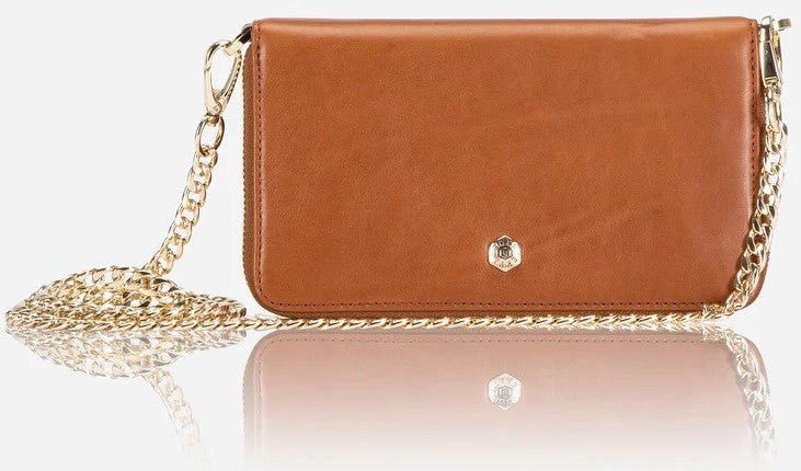 Jekyll and Hide Paris Chain Purse | Tan - iBags - Luggage & Leather Bags