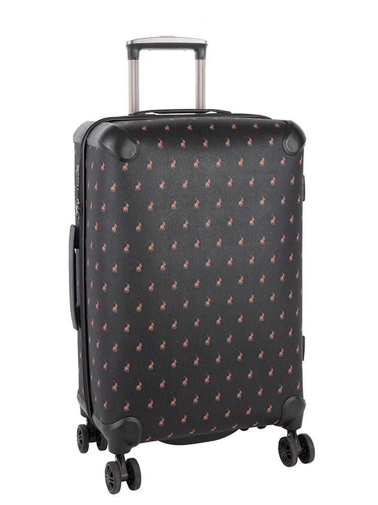 Polo Classic Double Pack Medium 4 Wheel Trolley Case Black - iBags - Luggage & Leather Bags